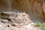 PICTURES/Bandelier - The Alcove House/t_Sharon Exiting Kiva2a.jpg